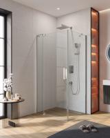 Душевой уголок прямоугольный.     SLIDER-AH-1-80-90/100-C-CR (900-1000)x800x1950 Cezares