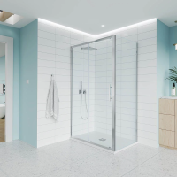 Душевой угол раздвижной E1-SP-CH-140110-01-C9 1400х1100x1950 Цвет профиля Хром Стекло  Прозрачное Veconi