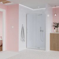 Душевая дверь раздвижная E1-CH-160-01-C9 1600x1950 Цвет профиля Хром Стекло  Прозрачное  Veconi