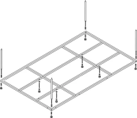Сборный каркас к ванне Лайма/София 150см (шпильки)