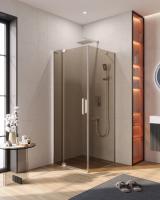 Душевой уголок прямоугольный.     SLIDER-AH-1-80-70/80-BR-Cr (700-800)x800x1950 Cezares