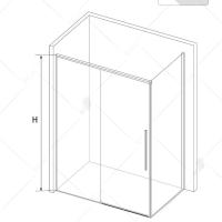 Душевой уголок RGW SV-42B (SV-12B + Z-050-2B) прямоугольный  130* 80*195 32324238-014 профиль Чёрный стекло Прозрачное 6 мм RGW